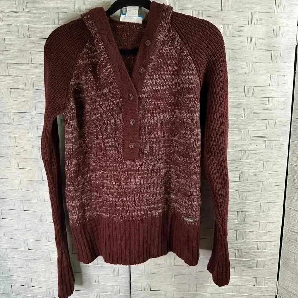 Columbia Mens 1/4 button,sweater burgundy, Corpore, electric grandpa grandpacore